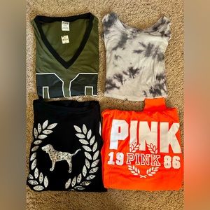 VS Pink set of 4 Tops - Size M